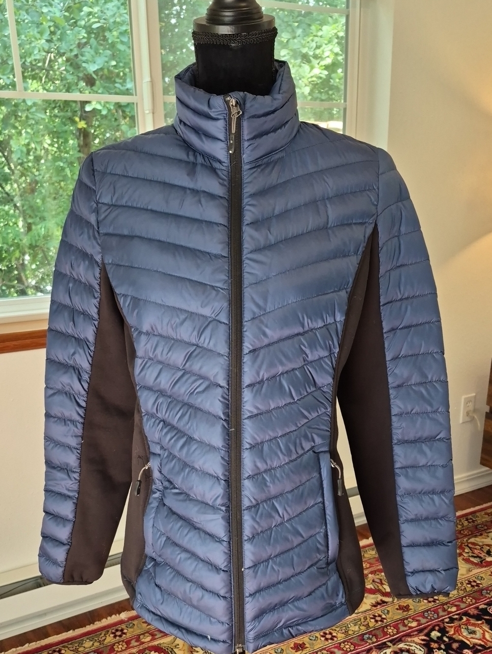 32 DEGREES Down Puffer Jacket Blue Black Small